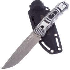 Нож туристический ECHO D2 TW G10-BWH KS (TacWash, G10 Black-White Handle, Kydex Sheath)