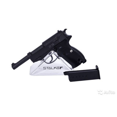 Пистолет Stalker SA38 Spring (аналог Walther P38), к.6мм, мет.корпус, магазин 13ш, до 80мс