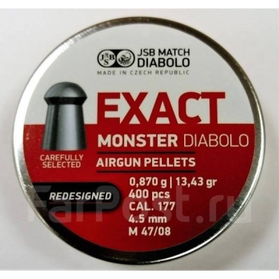 Пули JSB Exact Monster Redesigned 4,52mm 0,87