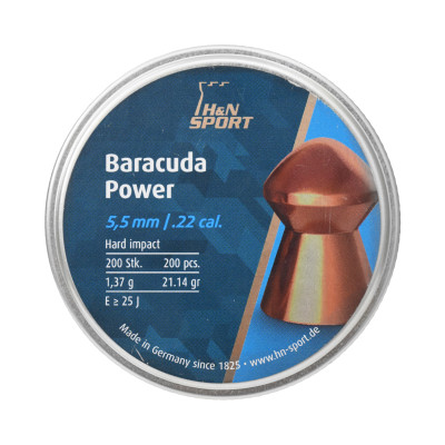 Пули H&N Baracuda Power , 5,5 мм., 1,37 (200 шт.)