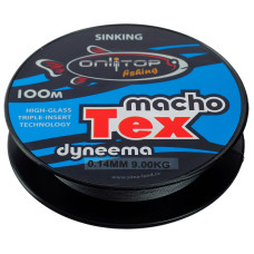 Леска  плетен MACHO TEX темно-серая d=0,14 мм, 100 м, 9 кг - РАСПРОДАЖА