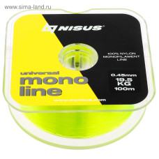 Леска MONOLINE Fluorescent Yellow 0,40mm/100m Nylon Nisus N-MFY-040-100