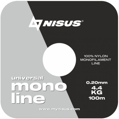 Леска MONOLINE Universal 0,20mm/100m Nylon Transparent Nisus N-MU-020-100