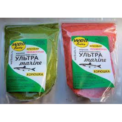 Прикормка WELL Baits увлажненная для корюшки, 250 гр 